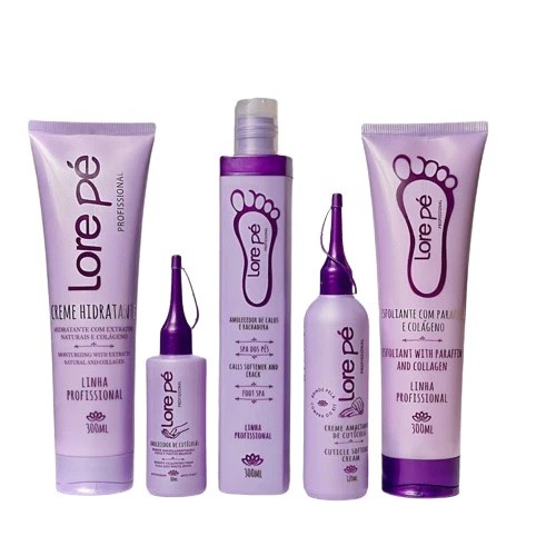 Kit para Tratamento Podal Lore Pé com 5 itens em Oferta na Shopee