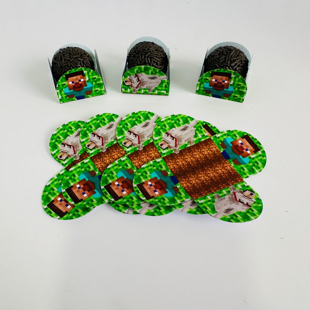 Forminha de Doces Minecraft Personalizada No Tema /Lembrancinha de Festa /Aniversário