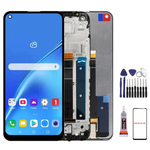 Frontal Touch Display Tela Lg K61 LMQ630EAW Sem Aro / Com Aro