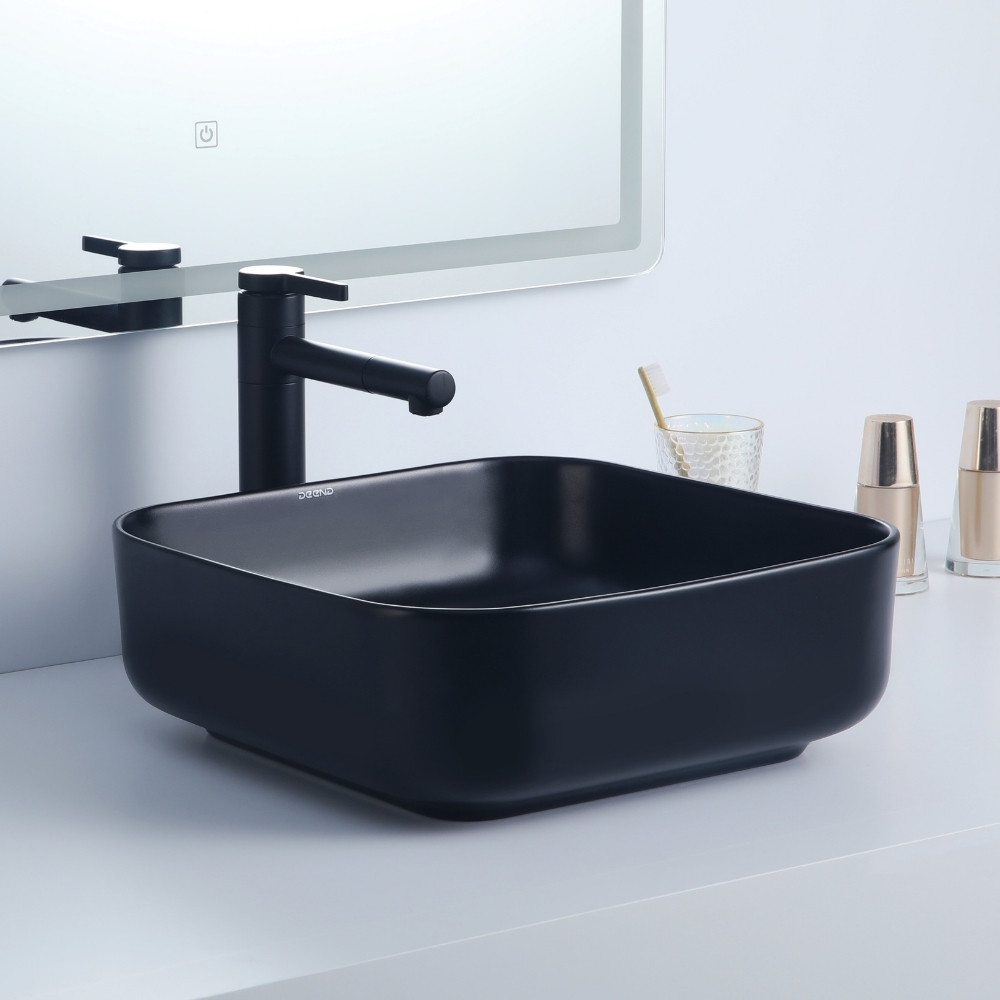 Cuba de Ceramica Deend Quadrina Curvina 39x39x14cm