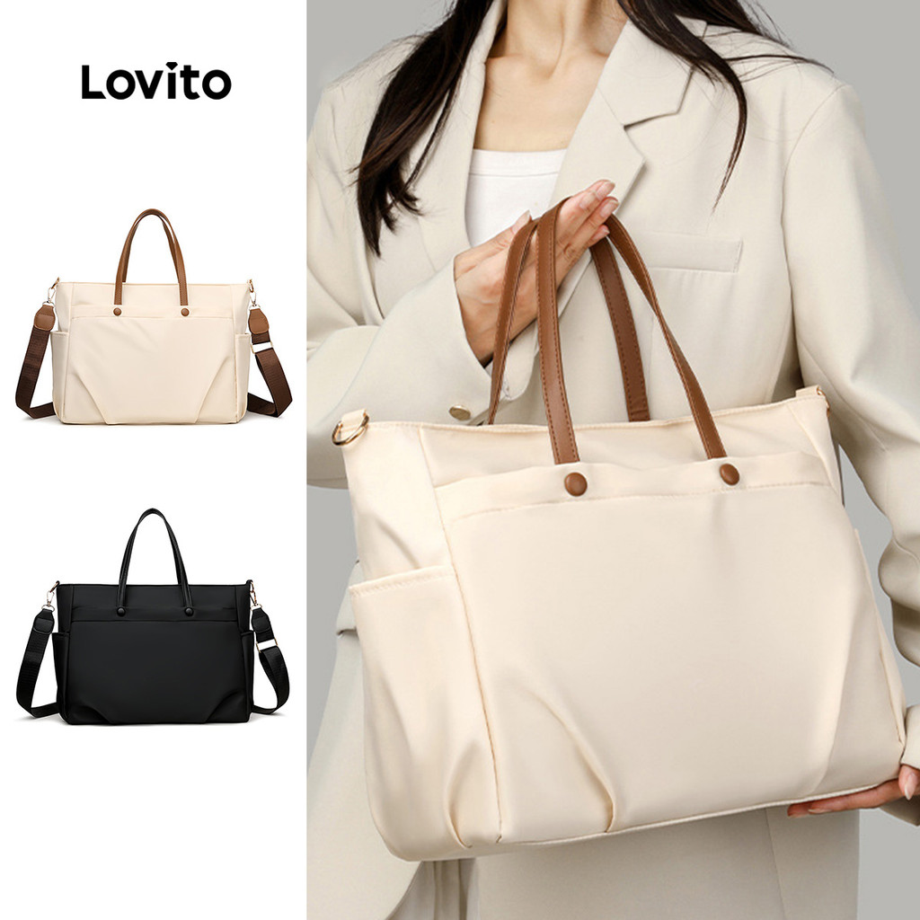 Lovito Bolsa de Ombro/carteira Casual de Grande Capacidade para Laptop para mulheres LFA98042 em Oferta na Shopee