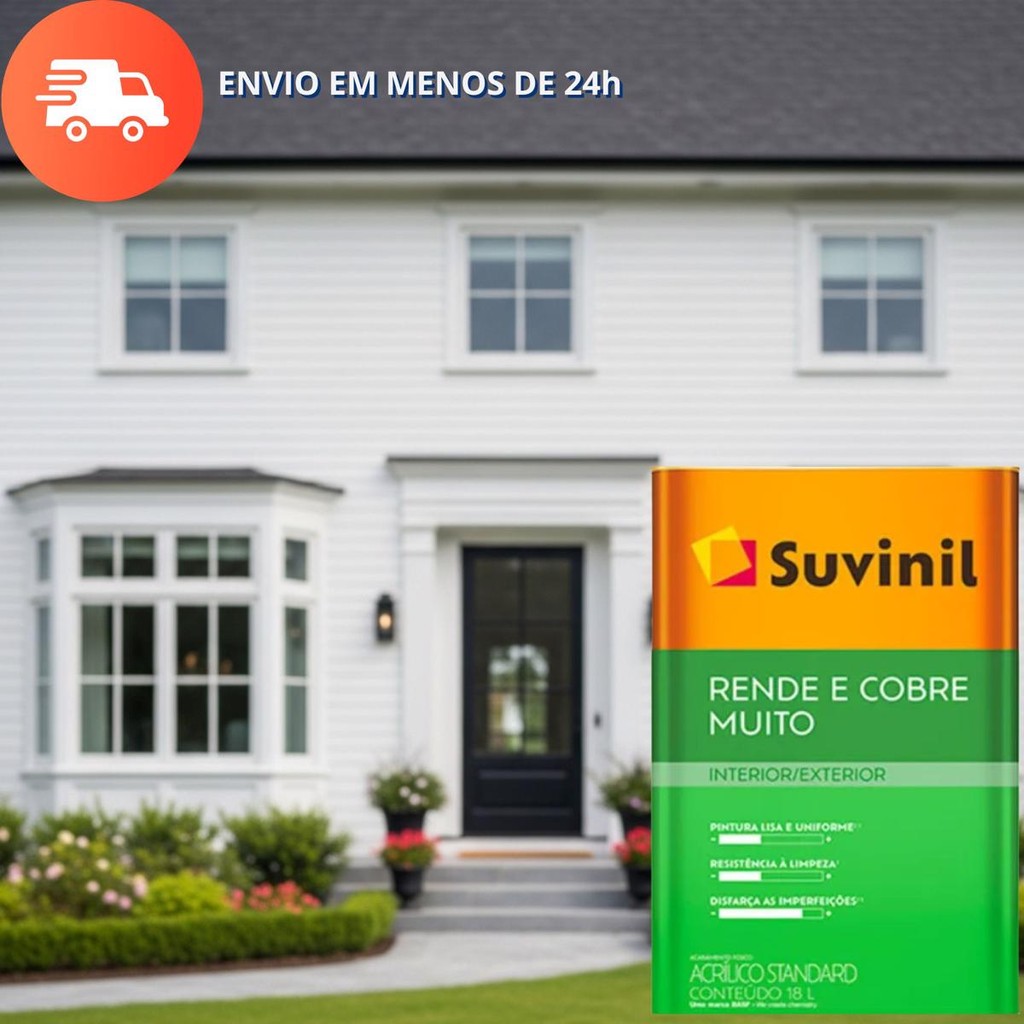 TINTA ACRILICA  RENDE E COBRE MUITO BRANCO NEVE SUVINIL 18L em Oferta na Shopee