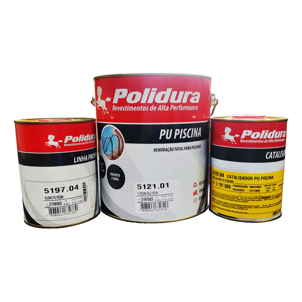 Kit Pintura Picina Tinta + Catalisador + Diluente Renner