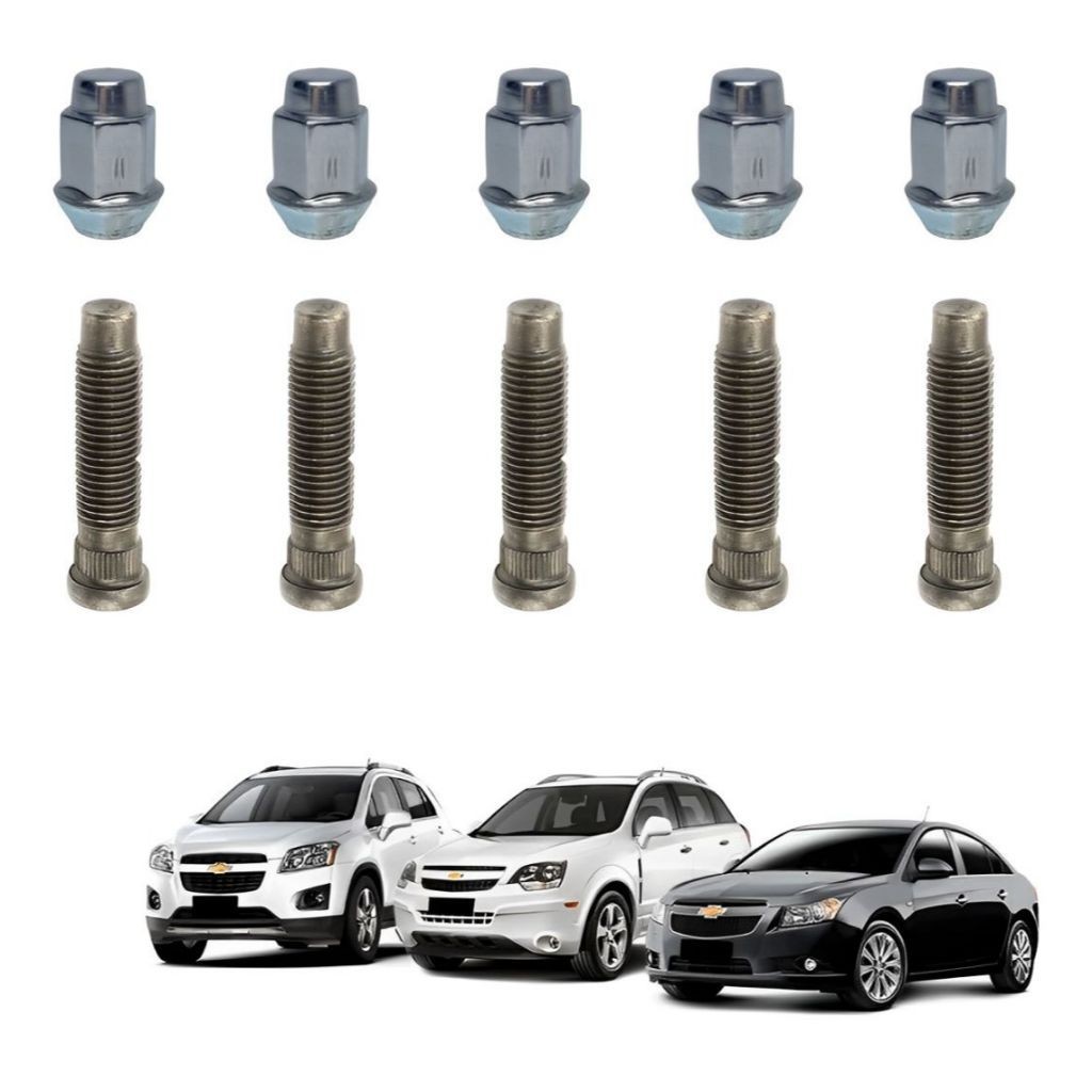 10 Prisioneiro Parafuso Roda Com Porca Captiva Cruze Tracker