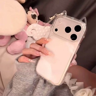 Bonito 3D Orelha De Gato Transparente Caso De Telefone Para IPhone17 Pro Max 17 Ar 13 12 14 15 16Promax 15 14 Plus À Pro em Oferta na Shopee