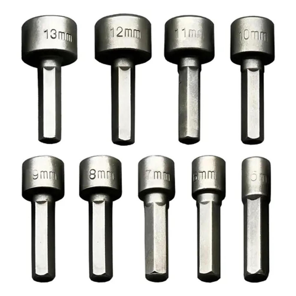 Soquete Canhão Magnético BOMVINK BOM-5009 (9 peças) 5mm a 13mm p/ Parafusadeira