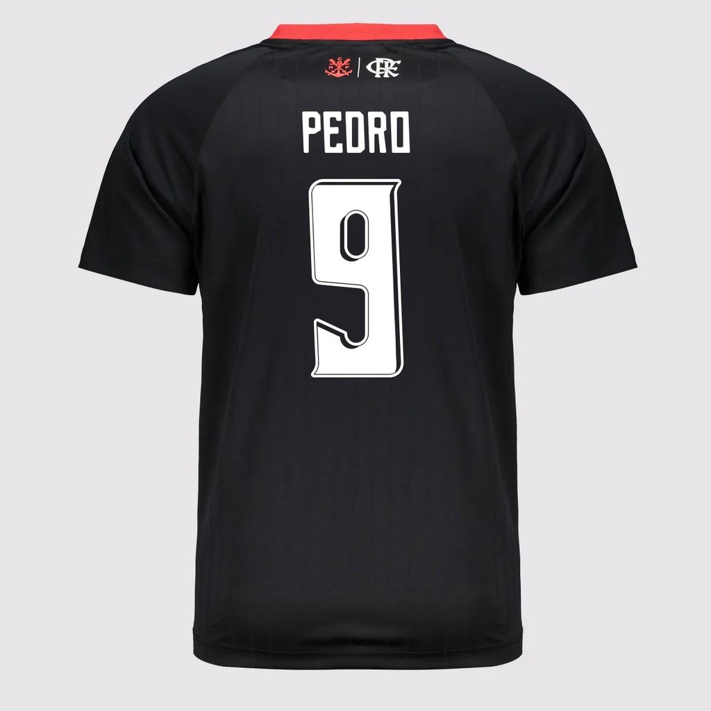 Camisa Flamengo Disparar 9 Pedro Preta em Oferta na Shopee