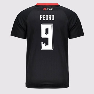 Camisa Flamengo Disparar 9 Pedro Preta em Oferta na Shopee