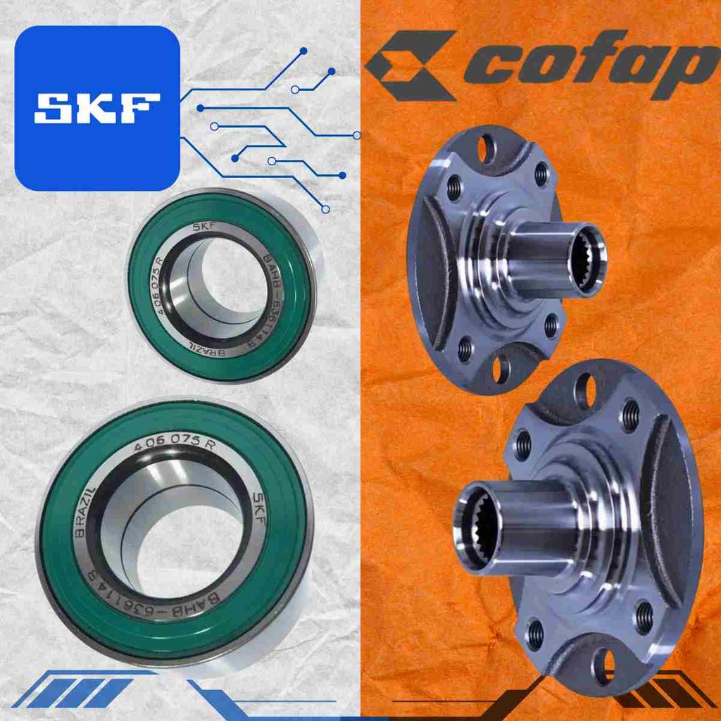 Par Cubo Roda Dianteiro Celta Corsa Classic Prisma Agile Sem ABS Original Cofap Rolamento SKF em Oferta na Shopee