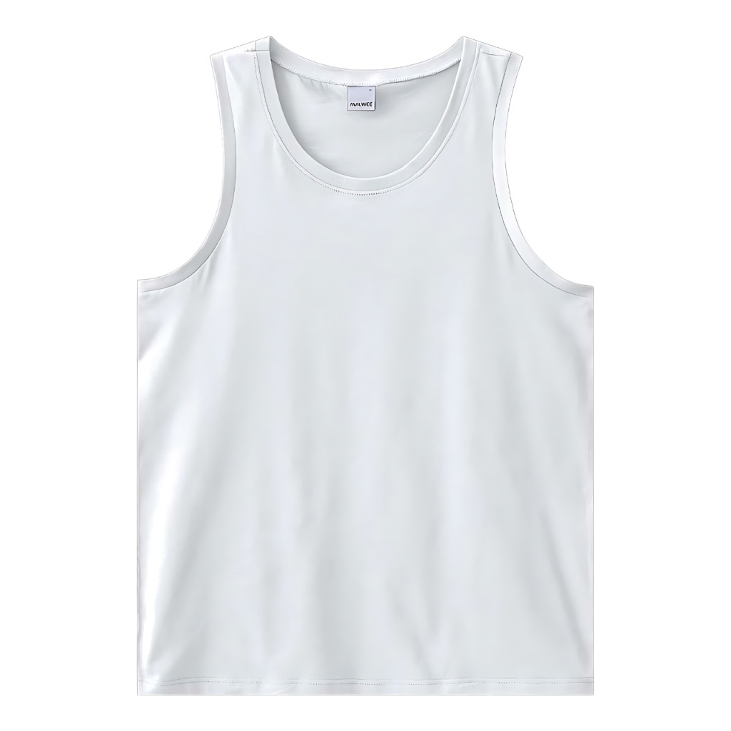 Regata Camiseta Branca e Preta Masculina Básica Algodão