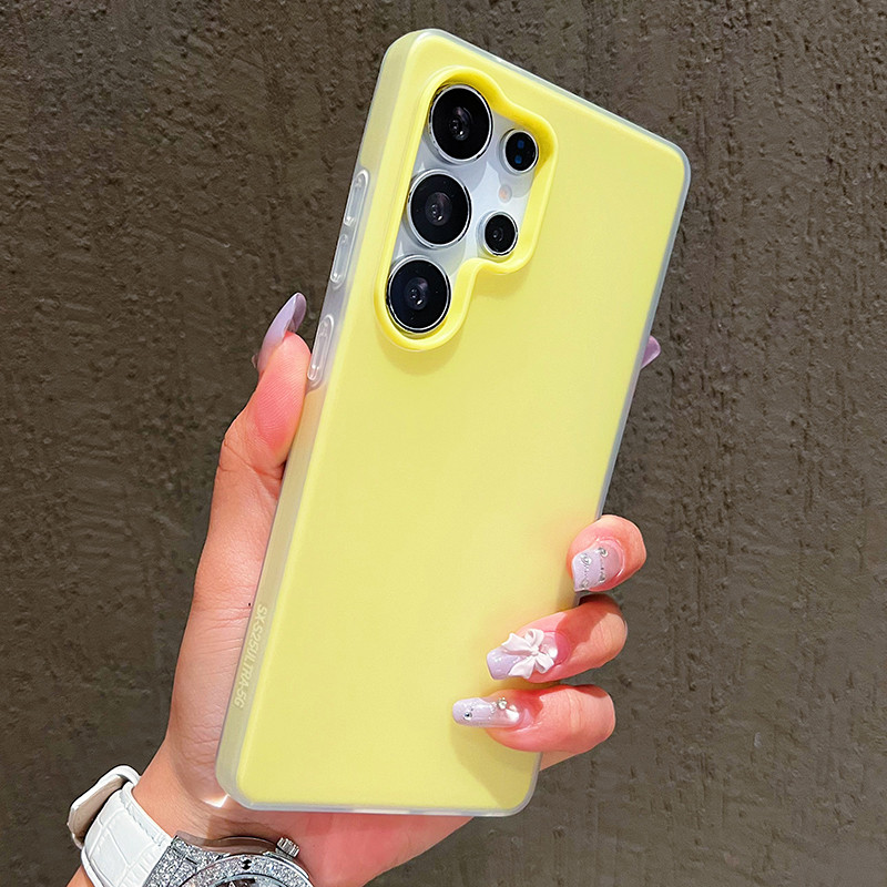 Luxo Doce Cor Fosco Caso Para Samsung Galaxy A17 A56 A55 A36 A35 A16 A54 A53 A52 A34 Capa