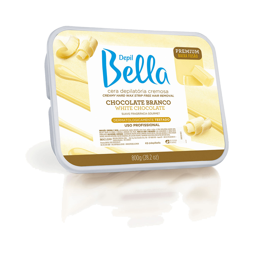Cera Quente em Barra Depil Bella Cremosa Chocolate Branco 800g em Oferta na Shopee