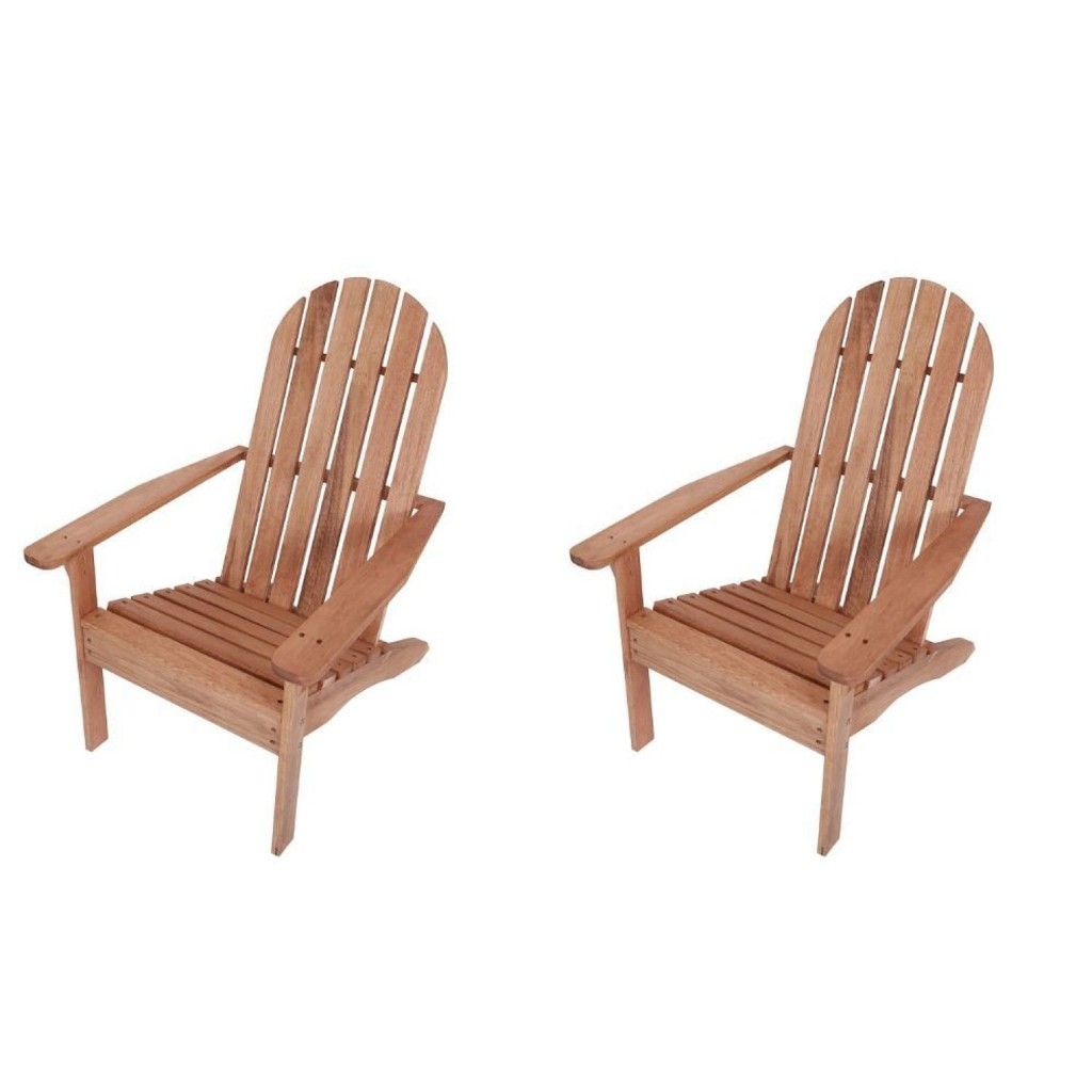 Conjunto 2 Cadeiras Madeira Maciça Adironback 2 em Oferta na Shopee