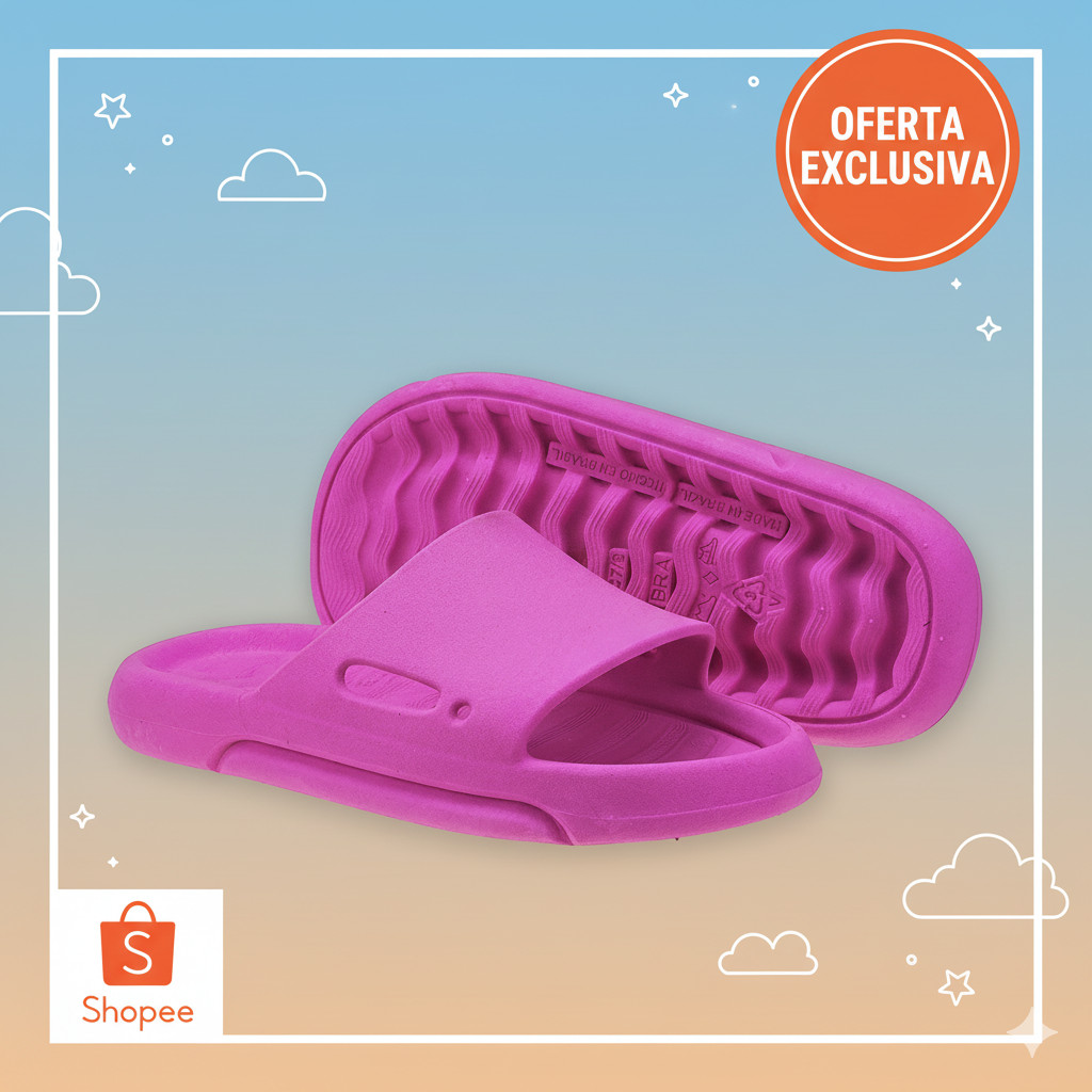 Chinelo Anatômico Nuvem Slide Feminino Confortável  Menino Menina  Antiderrapante Unissex