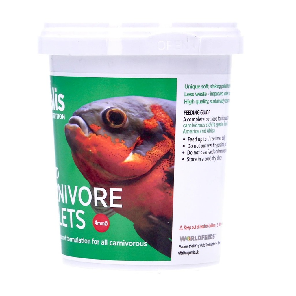 Vitalis Ração Cichlid Carnivore Pellet 160g P/ Agua Doce