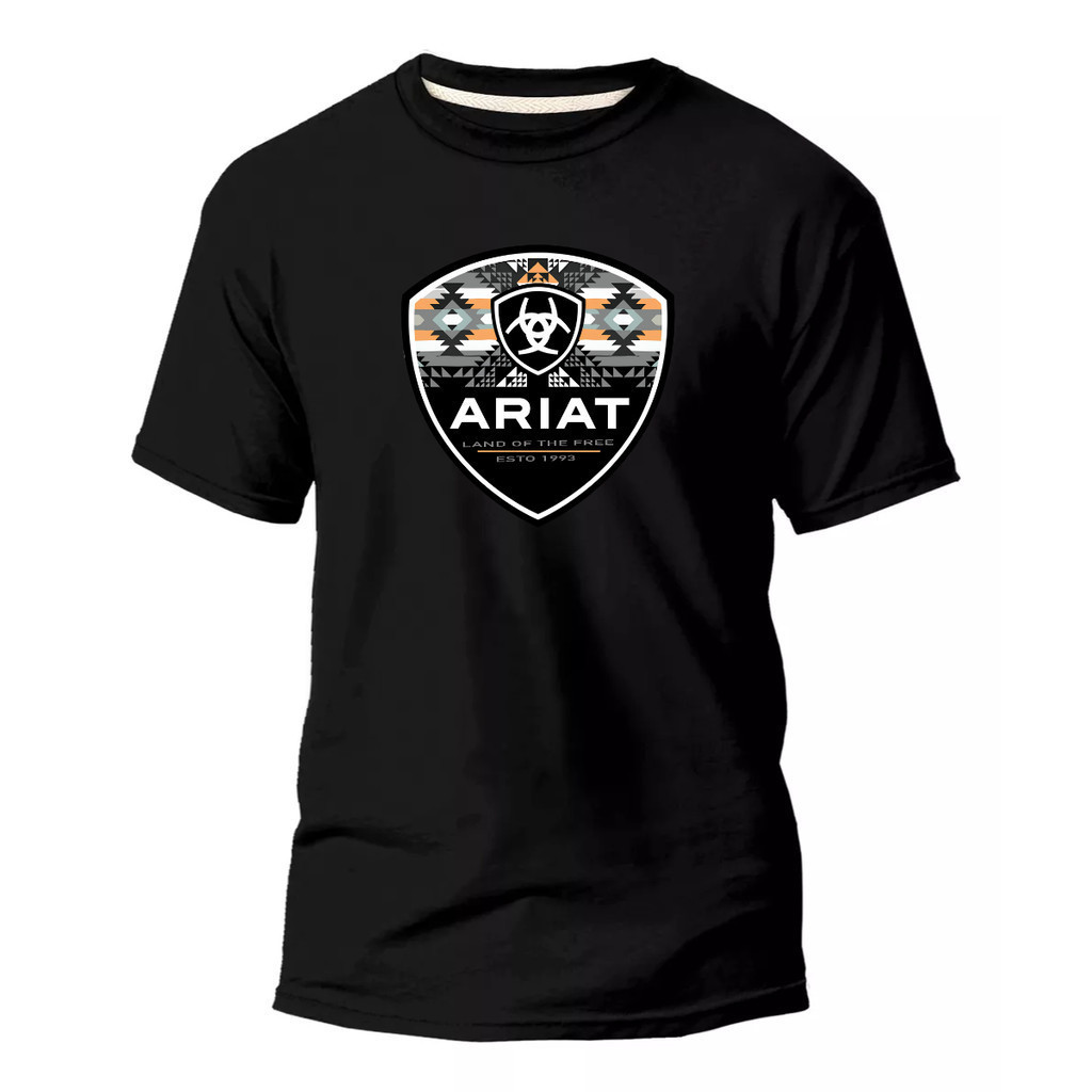 Camiseta Ariat Country 100% Algodão Estampada Agro Camisa Unissex Rodeio