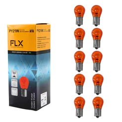 10 Lampadas 1 Polo Âmbar 12v P21w Pisca Seta Carro Laranja