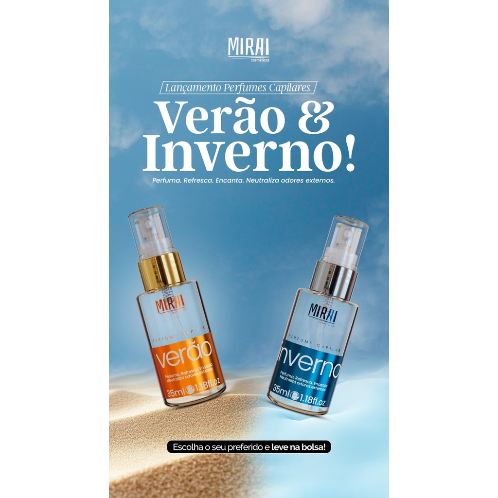 Perfume Capilar Finalizador Neutraliza Odores Verão ou Inverno 35ml Eae Brazil