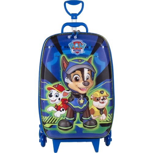 MochiIa Infantil Harry Patrulha Canina 3D com Rodinhas - Azul Sistema 3 Rodinhas 20 Litros Resistente
