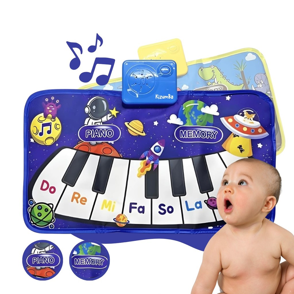Tapete Piano Infantil Brinquedo Educativo Musical com Teclado Interativo Sons de Animais Kizumba em Oferta na Shopee