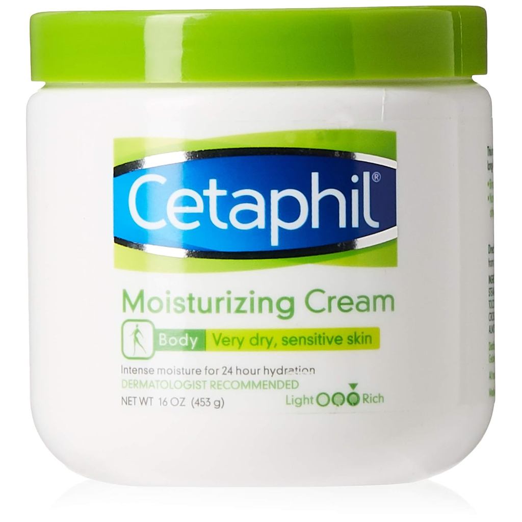 Creme Hidratante Cetaphil, 16oz (Pacote com 3), Hidratante para Pele Seca a Muito Seca e Sensível, Creme Corporal que Re