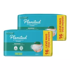 Fralda Plenitud Classic Intensa P/M - 2 Pacote C/ 16 Fraldas