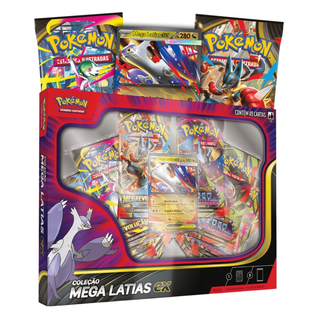 Pokémon Box Copag - 49 Cartas Mega Latias Ex Pokémon Box