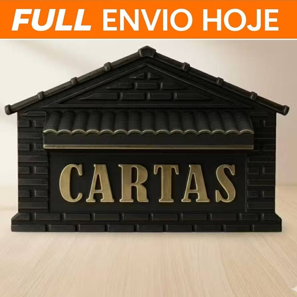 Caixa Correio PVC Caixinha Muro Grade Portão Automático Suporte Porta Cadeado