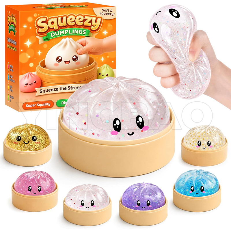 Bolinhos De Glitter Com Vaporizador , Brinquedo Fofo Para Alívio Do Estresse , Pão Cozido No Vapor Macio E Lento