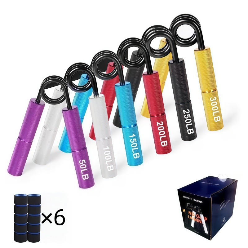 Grip Trainer, 50/100/150/200/250/300 lbs para treinamento muscular+manga de esponja