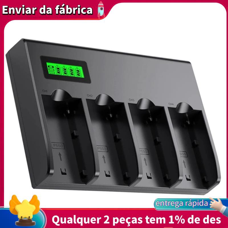 Carregador De Bateria De 4 Canais Com Display LCD NP-F970 , F960 F770 F750 F570 Acessórios De Substituição Para Câmera P