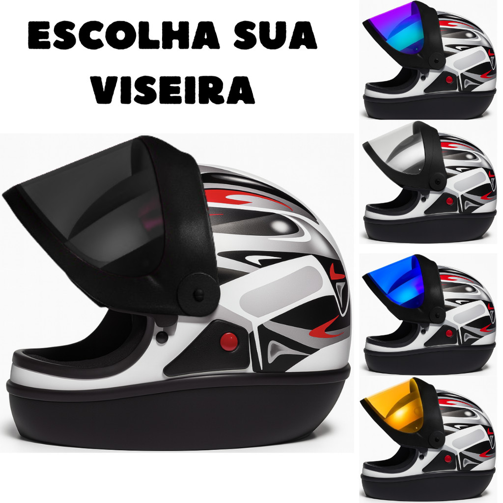 Capacete San Marino Original + Viseira 2.2mm A SUA ESCOLHA