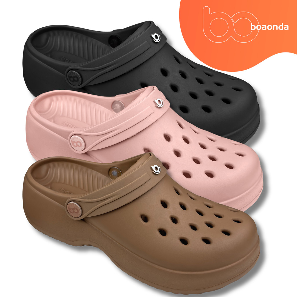 Chinelo Babuche Feminino Boaonda Bella Plataforma Solado Alto Conforto Antiderra