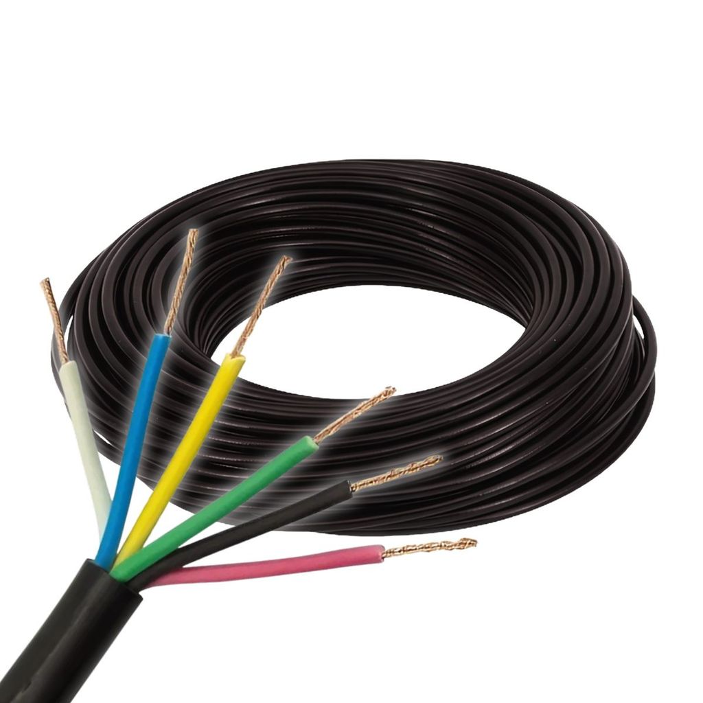 Cabo Pp Instalação Elétrica 6 Vias 15mm - 25 Metros Preto