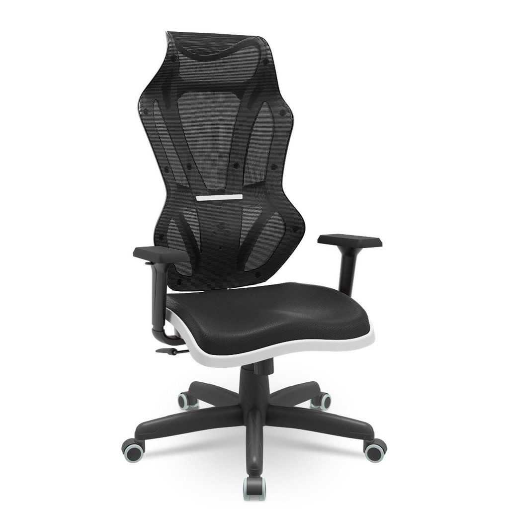 Cadeira para Escritório NR17 Vizon Dz Ajustaveis Preto/Branco Branco