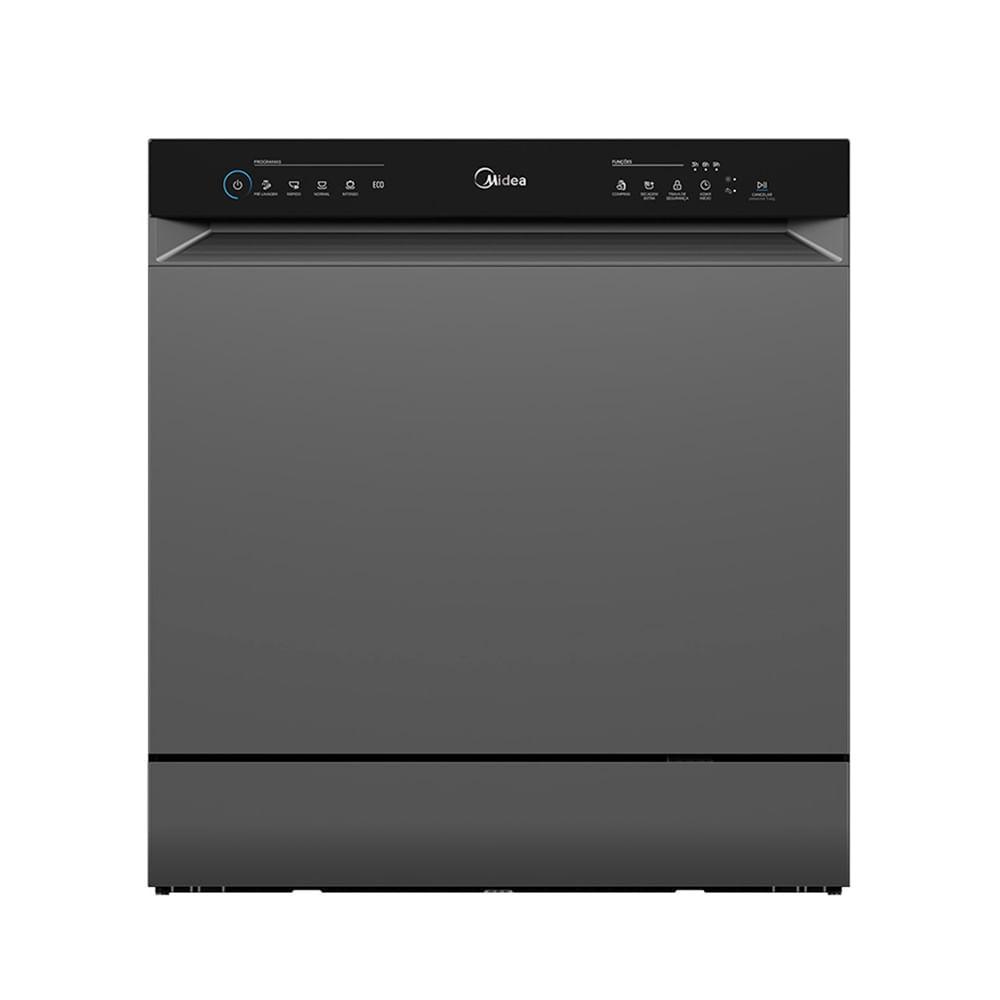 Lava louças Midea Touch Plus Cinza com 08 Serviços e 05 Programas de Lavagem - MDWTF08S