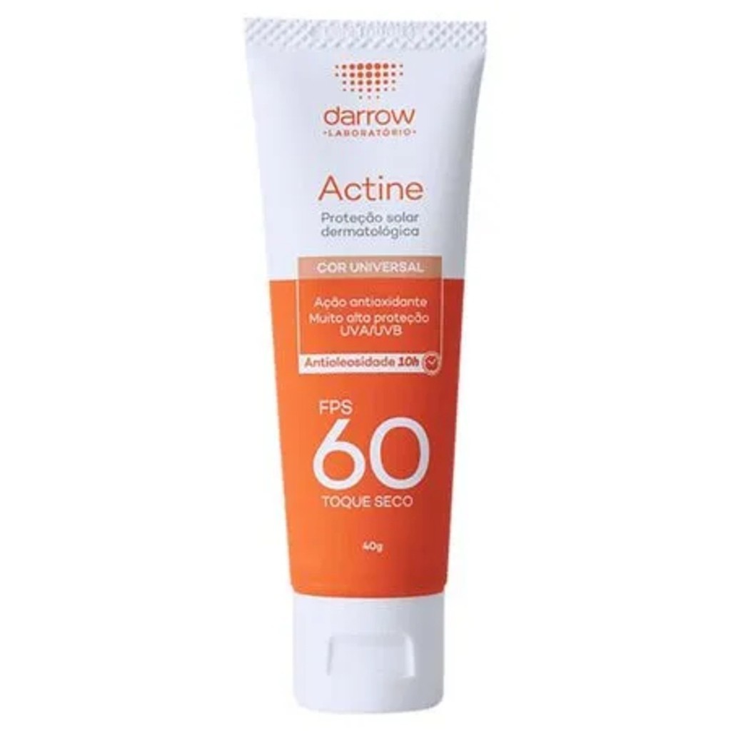 Protetor Solar Darrow Actine FPS 60 Com Cor Única
