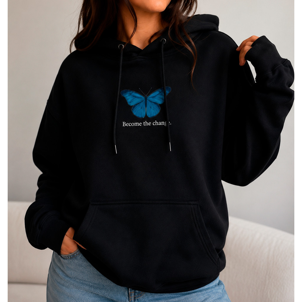 Moletom Blusa de Frio Feminino Canguru Flaneado Become The Change Varias Cores Premium