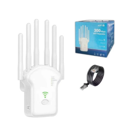 Roteador Wireless 300Mbps 6 Antenas Alta Potência WiFi Longo Alcance para Casa e Escritório