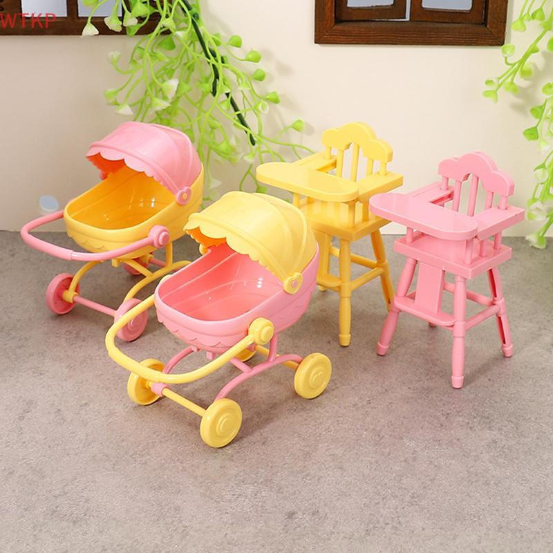 1 Conjunto Quente Mini Bebê Para Carrinho De Boneca Trolle Mesas De Jantar Das Crianças Brinquedo Casa De Bonecas Simula