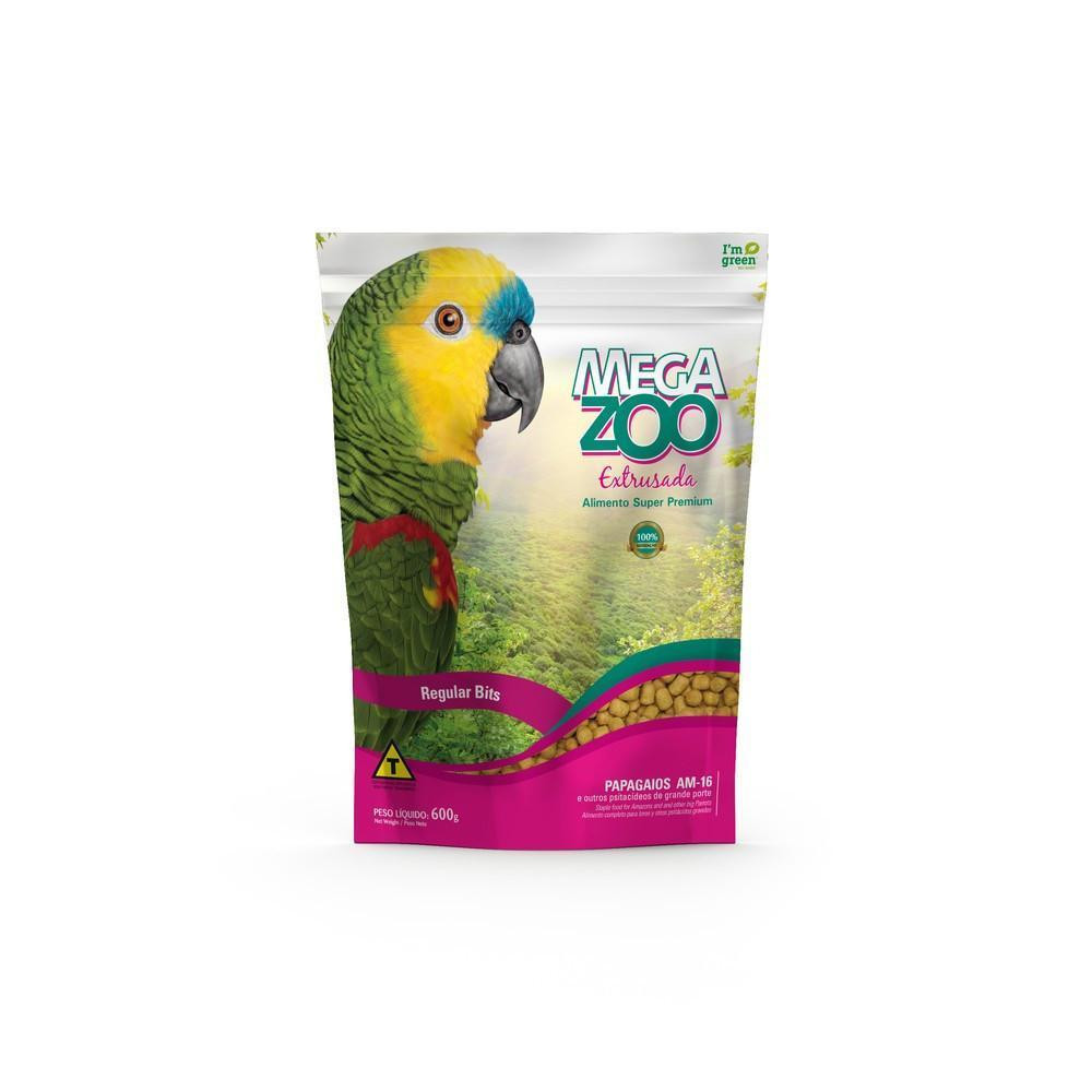 Alimento Extrusado Regular Bits Papagaios AM-16 600g Megazoo