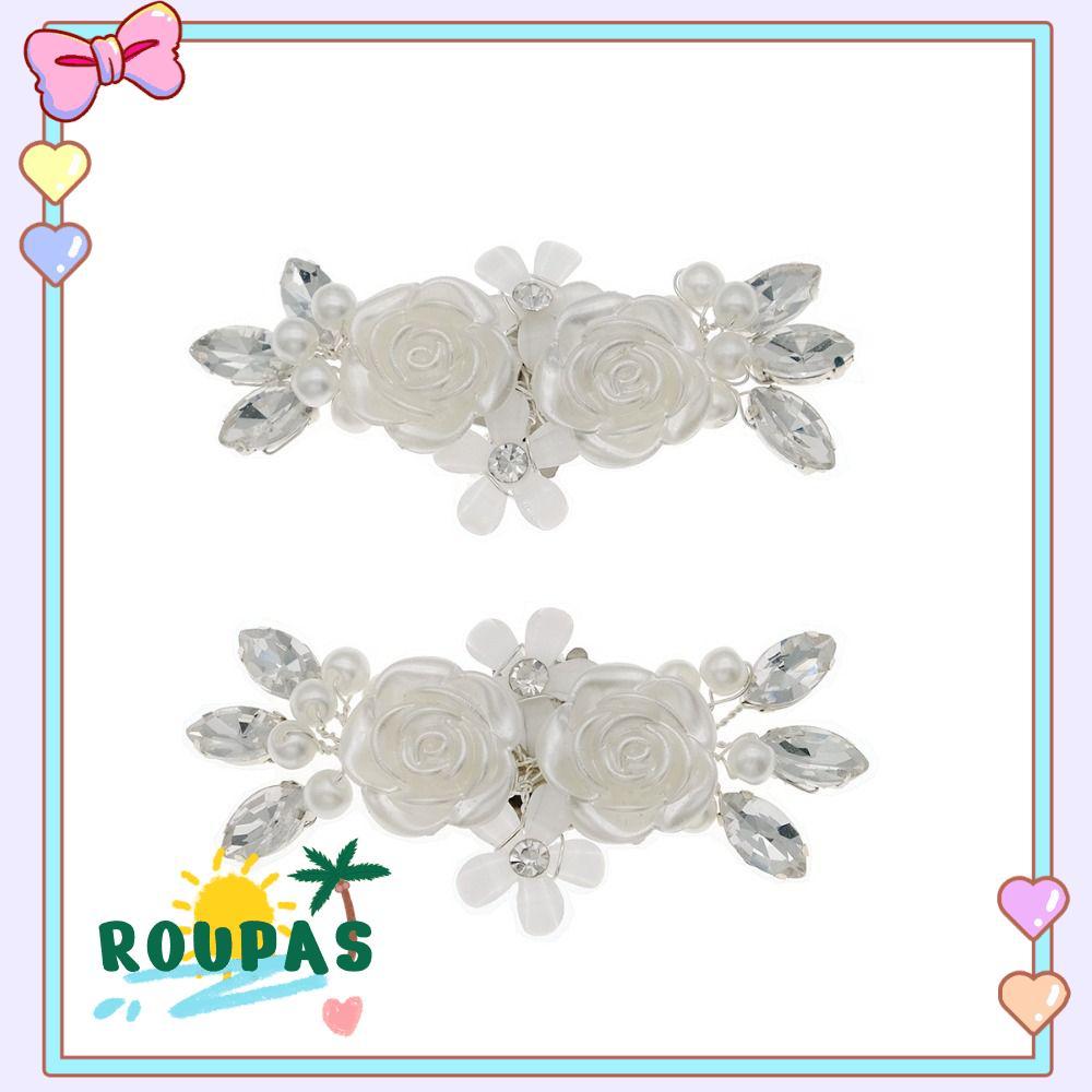 ROUPAS 2 Peças (1 Par) Clipe De Salto Alto Feminino Decoração Noiva Strass Contas Sapato