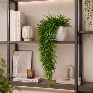 Bambu Da sorte pendente Completo Com Vaso Médio Branco Sortidos Arranjo artificial decorativo De parede Enfeite