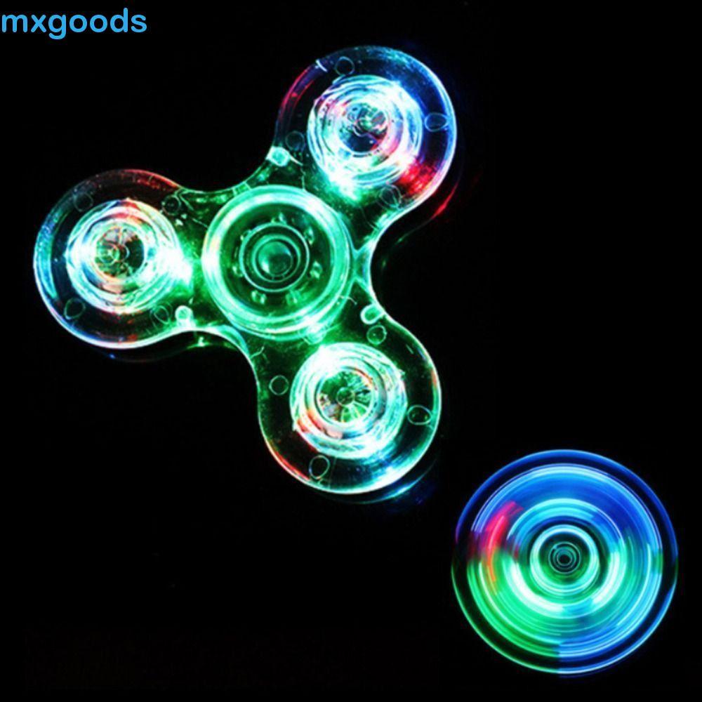 MXGOODS1 LED Luz Dedo Brinquedo Luminoso Redutor De Pressão Brilho No Escuro Mão Spinner Fingertip Toys Hand