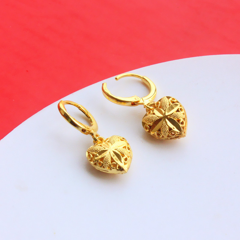 Arco areia brincos de ouro feminino banhado a ouro brincos anel círculo interligado gota de água flores para namorada am