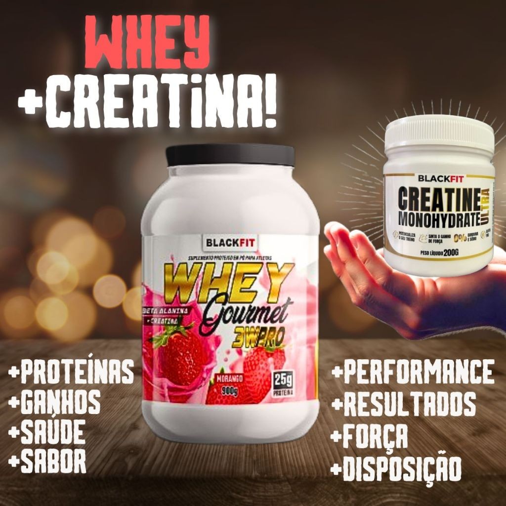 WHEY + CREATINA - O COMBO MAIS BARATO INCRÍVEL E SABOROSO DO BRASIL (direto da fabrica)