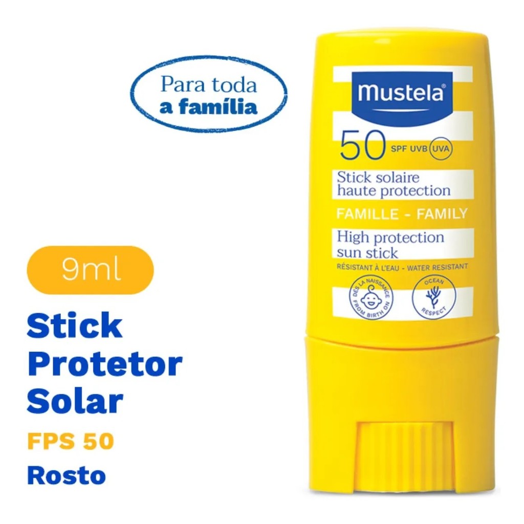 Protetor Solar Stick Fps 50 Alta Proteção 9ml - Mustela