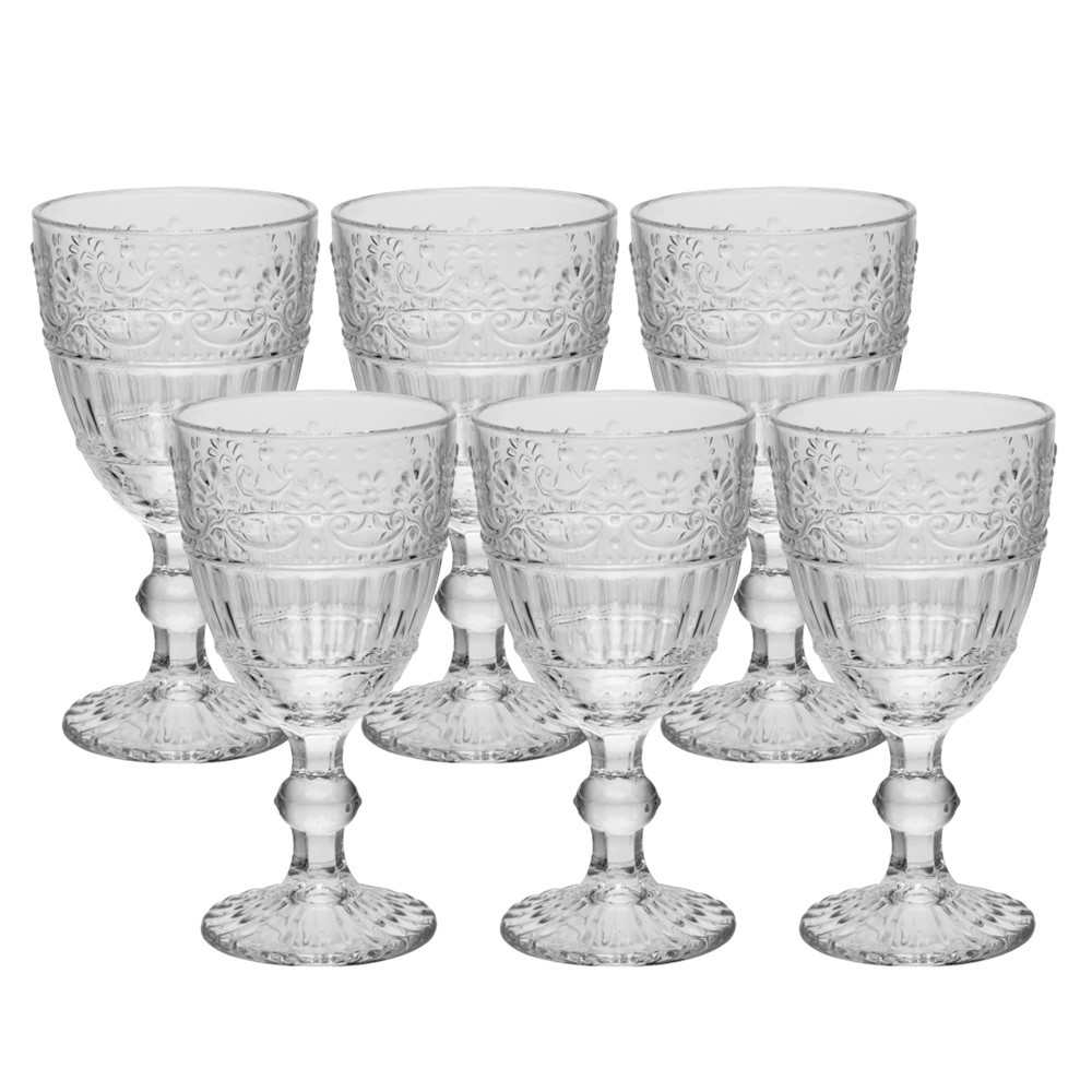 Jogo 6 Taça de Cristal Ecológico para Água Suco Mauve 320ml Transparente Wolff