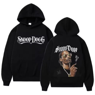 Moletom blusa de frio Snoop Dogg Lançamento Blusa de frio com capuz Algodão Unissex Inverno Casaco