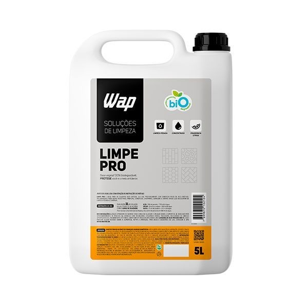 WAP Limpe PRO 5L Detergente Concentrado para Limpeza Pesada de Pisos